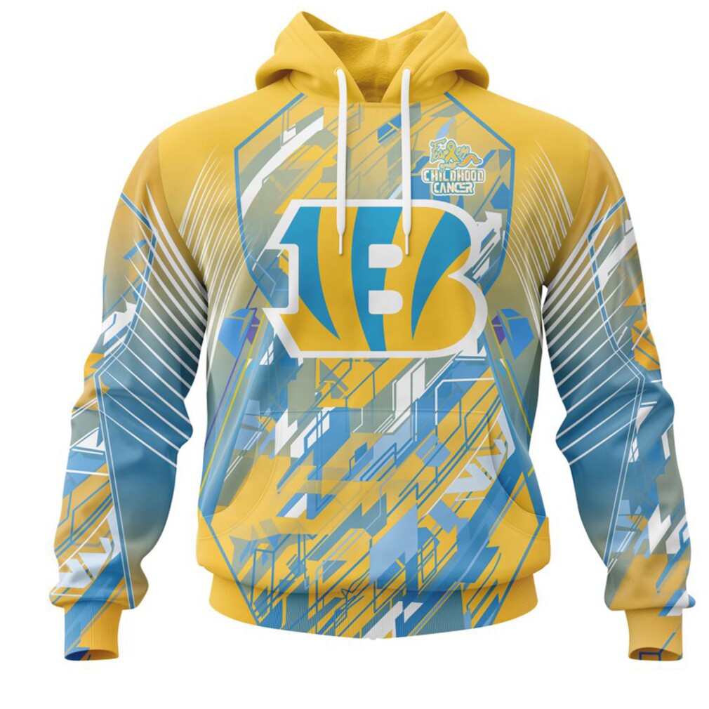 NFL Cincinnati Bengals Childhood Cancers Pullover Hoodie NFL Cincinnati Bengals Childhood Cancers Pullover Hoodie