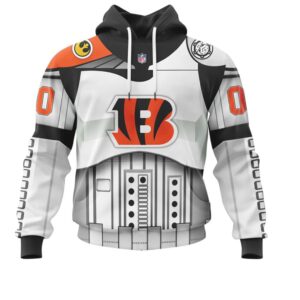 NFL Cincinnati Bengals Custom Name Number Star Wars Pullover Hoodie NFL Cincinnati Bengals Custom Name Number Star Wars Pullover Hoodie
