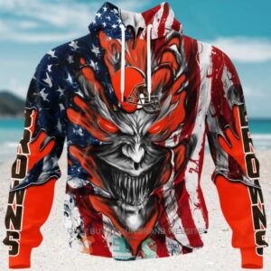 NFL Cleveland Browns America Flag Hoodie NFL Cleveland Browns America Flag Hoodie