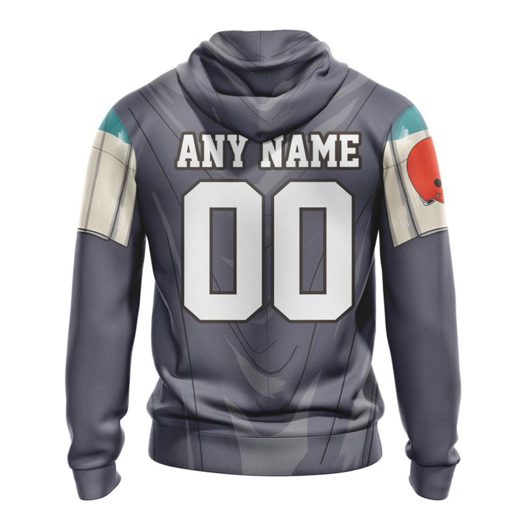NFL Cleveland Browns Custom Name Number Mandalorian And Baby Yoda Pullover Hoodie NFL Cleveland Browns Custom Name Number Mandalorian And Baby Yoda Pullover Hoodie