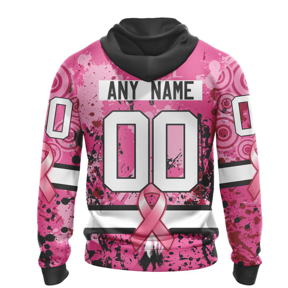 NFL Cleveland Browns Custom Name Number Pink Breast Cancer Pullover Hoodie NFL Cleveland Browns Custom Name Number Pink Breast Cancer Pullover Hoodie