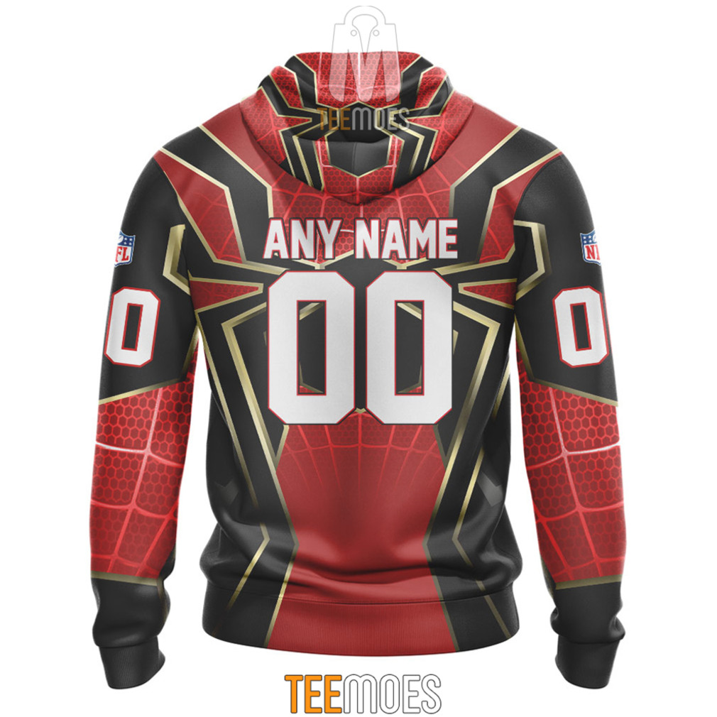 NFL Cleveland Browns Custom Name Number Spider Man Pullover Hoodie NFL Cleveland Browns Custom Name Number Spider Man Pullover Hoodie