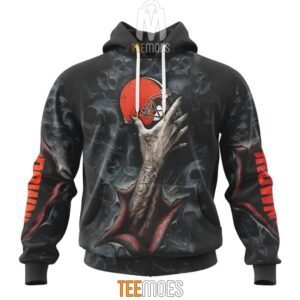 NFL Cleveland Browns Halloween Horror Skull Pullover Hoodie