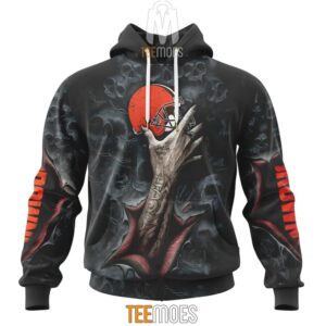 NFL Cleveland Browns Halloween Horror Skull Pullover Hoodie