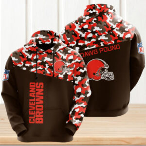NFL Cleveland Browns Match Play Football Camo Hoodie