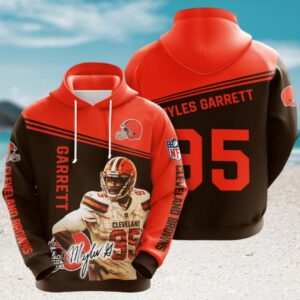 NFL Cleveland Browns Myles Garrett Match Player Hoodie NFL Cleveland Browns Myles Garrett Match Player Hoodie