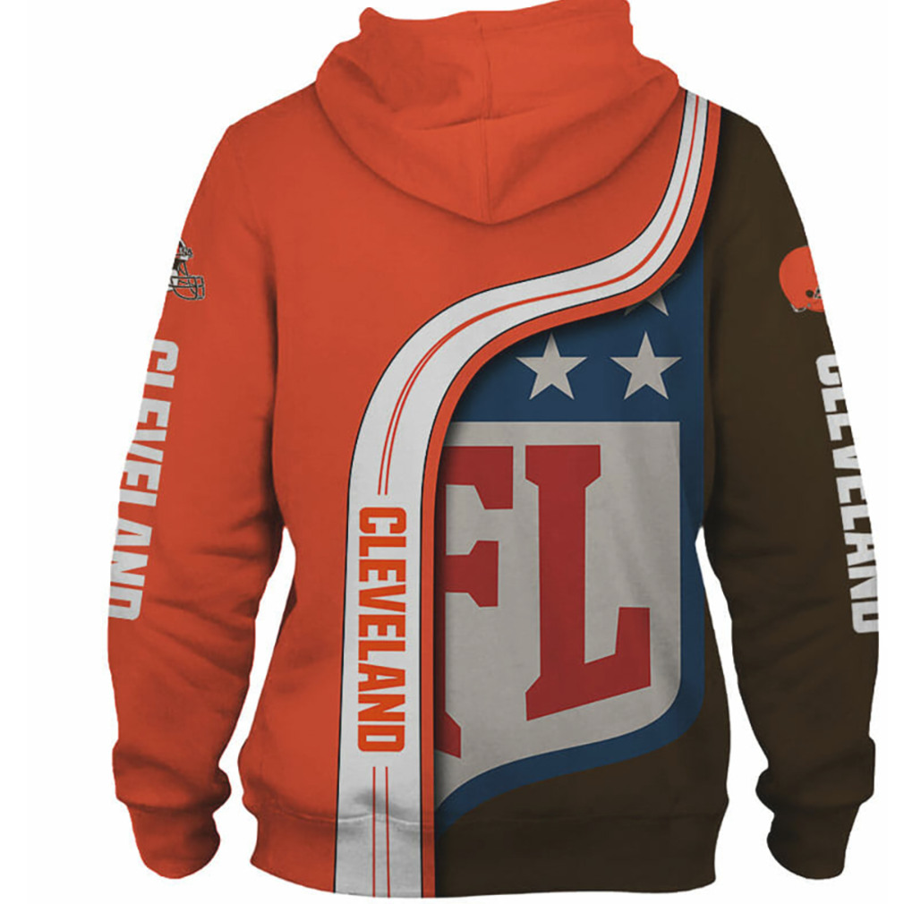 NFL Cleveland Browns Orange Pullover Hoodie V4 NFL Cleveland Browns Orange Pullover Hoodie V4