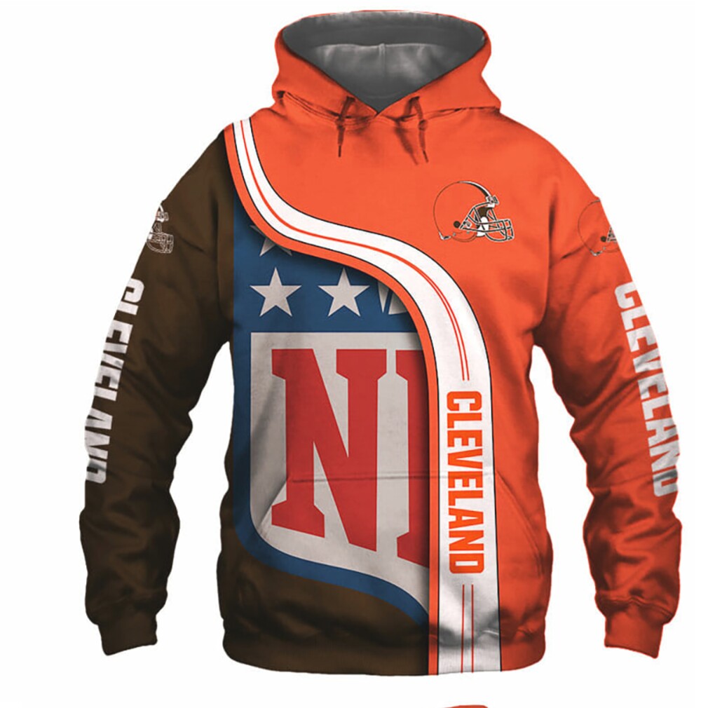 NFL Cleveland Browns Orange Pullover Hoodie V4 NFL Cleveland Browns Orange Pullover Hoodie V4