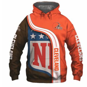 NFL Cleveland Browns Orange Pullover Hoodie V4