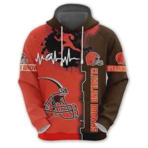NFL Cleveland Browns Orange Pullover Hoodie1