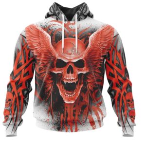 NFL Cleveland Browns Special Kits With Skull Pullover Hoodie