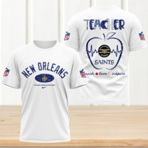 NFL New Orleans Saints Teach Love Inspire Teacher Game Day NFL Football Jersey