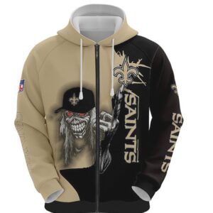 NFL New Orleans Saints Ultra Death Fan NFL Zip Up Hoodie1 NFL New Orleans Saints Ultra Death Fan NFL Zip Up Hoodie1
