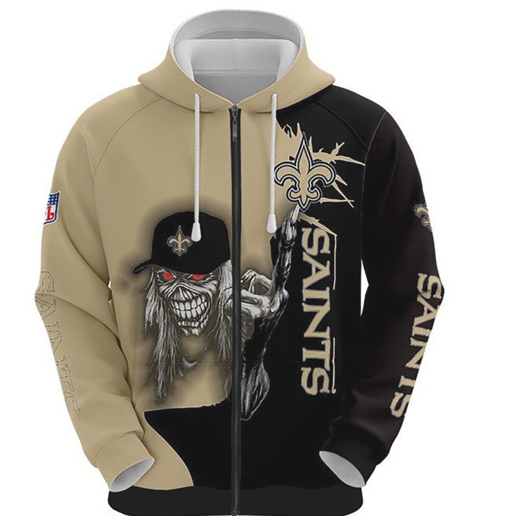 NFL New Orleans Saints Ultra Death Fan NFL Zip Up Hoodie1 NFL New Orleans Saints Ultra Death Fan NFL Zip Up Hoodie1