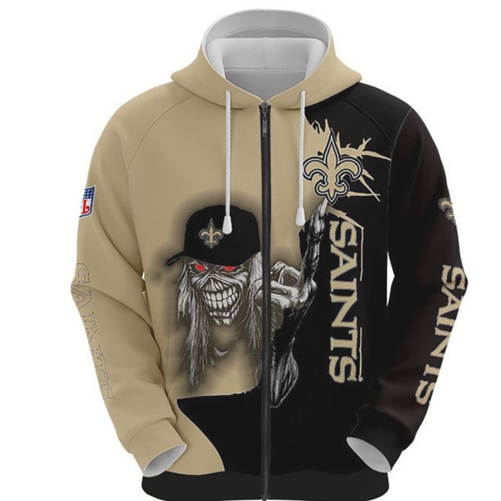 NFL New Orleans Saints Ultra Death Fan NFL Zip Up Hoodie1 NFL New Orleans Saints Ultra Death Fan NFL Zip Up Hoodie1