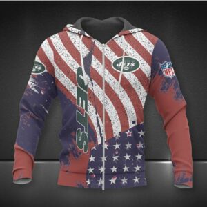NFL New York Jets American Flag Zip Up Game Day Hoodie NFL New York Jets American Flag Zip Up Game Day Hoodie