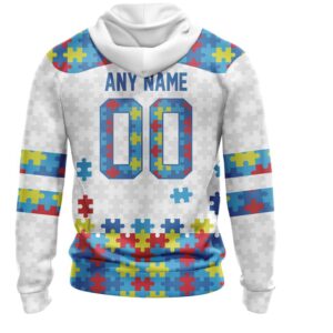 NFL New York Jets Custom Name Number Autism Awareness Fan Hoodie