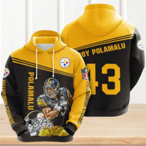 NFL Pittsburgh Steelers Troy Polamalu USA 3D NFL Hoodie