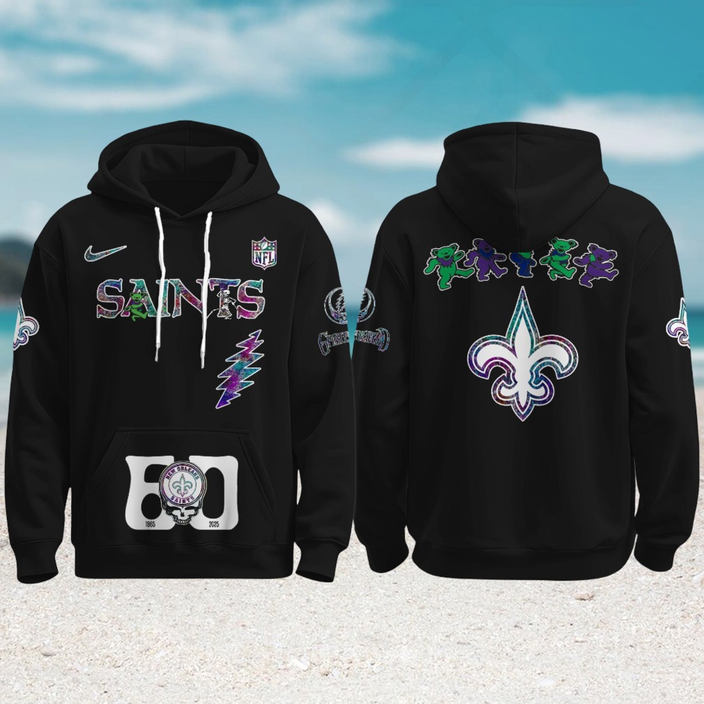 NFL x Grateful Dead 60th Fan Football Saints Hoodie NFL x Grateful Dead 60th Fan Football Saints Hoodie
