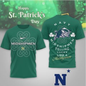 Navy Midshipmen St. Patrick’s Day Lucky Like A Midshipman Mascot Fan Shirt Navy Midshipmen St. Patrick’s Day Lucky Like A Midshipman Mascot Fan Shirt