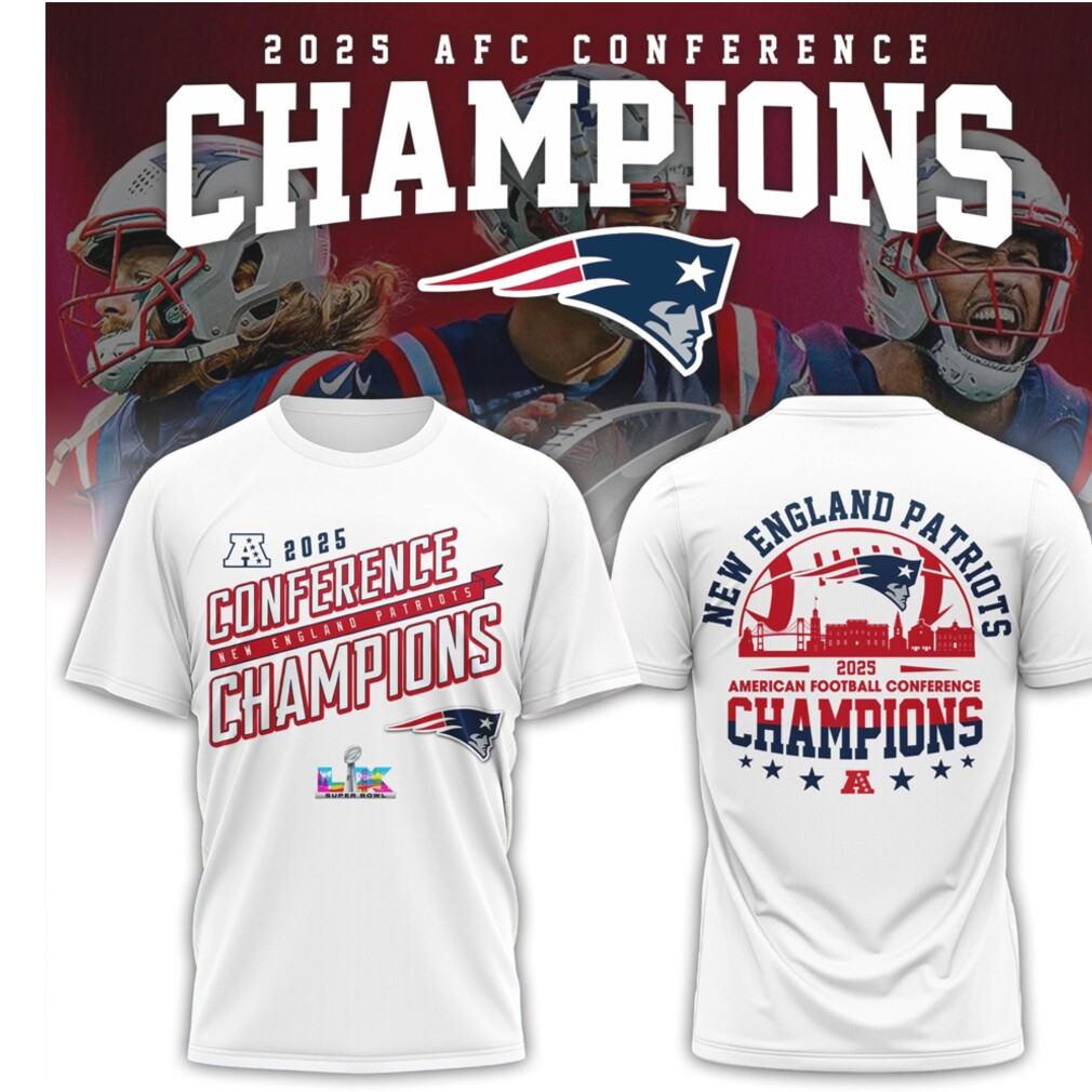 New England Patriots 2025 AFC Champions Game Day Essential T Shirt New England Patriots 2025 AFC Champions Game Day Essential T Shirt