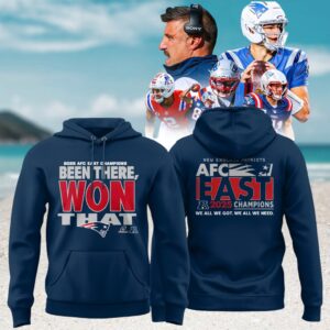New England Patriots 2025 AFC East Champions Been There Won That Navy Hoodie