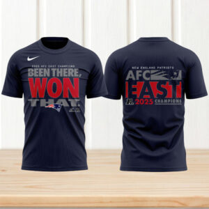 New England Patriots 2025 AFC East Champions Been There Won That Navy T Shirt New England Patriots 2025 AFC East Champions Been There Won That Navy T Shirt