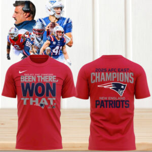 New England Patriots 2025 AFC East Champions Been There Won That Red T Shirt New England Patriots 2025 AFC East Champions Been There Won That Red T Shirt
