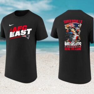 New England Patriots 2025 AFC East Champions Super Bowl LX Fan T Shirt New England Patriots 2025 AFC East Champions Super Bowl LX Fan T Shirt