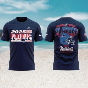 New England Patriots 2025 NFL Playoffs Go Pats Navy Blue Performance tshirt New England Patriots 2025 NFL Playoffs Go Pats Navy Blue Performance tshirt