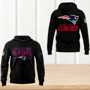 New England Patriots 2025 Playoff Spot Clinched Official Postseason Pullover Hoodie New England Patriots 2025 Playoff Spot Clinched Official Postseason Pullover Hoodie