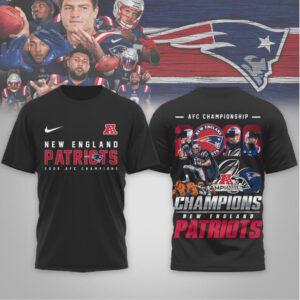 New England Patriots 2026 AFC Champions Victory Graphic Tee New England Patriots 2026 AFC Champions Victory Graphic Tee