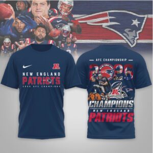 New England Patriots 2026 AFC Champions Victory Graphic Tee