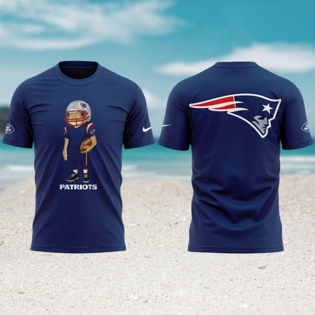 New England Patriots Bad Bunny Mascot Navy Blue Performance Fan Shirt New England Patriots Bad Bunny Mascot Navy Blue Performance Fan Shirt