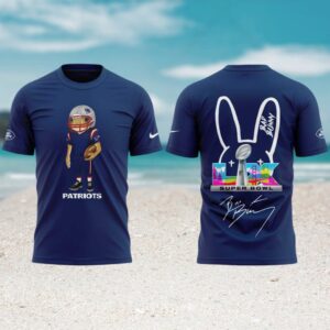 New England Patriots Bad Bunny Super Bowl Navy Blue Streetwear Shirt New England Patriots Bad Bunny Super Bowl Navy Blue Streetwear Shirt