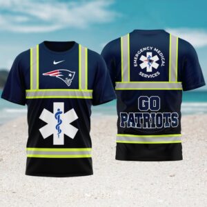New England Patriots Gameday Playoffs 2026 NFL National EMT & Paramedic Day 3D Shirt