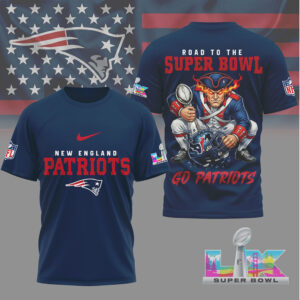 New England Patriots Gameday Playoffs 2026 NFL Road To Super Bowl 3D Shirt