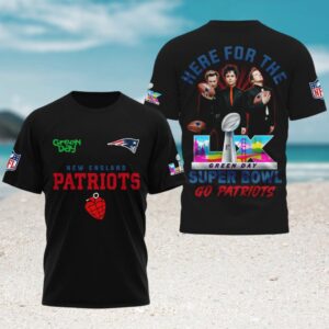 New England Patriots Green Day Super Bowl LX T Shirt NFL Rock Band Fan T Shirt New England Patriots Green Day Super Bowl LX T Shirt NFL Rock Band Fan T Shirt