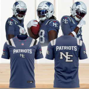 New England Patriots NFL Team Logo Performance Blue Short Sleeve Fan Apparel Shirt