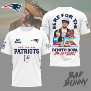 New England Patriots Official NFL Benito Bow Footballl 3D Shirt