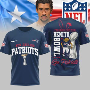 New England Patriots Official NFL Benito Bowl 3D Shirt New England Patriots Official NFL Benito Bowl 3D Shirt