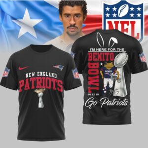New England Patriots Official NFL Benito Bowl 3D Shirt