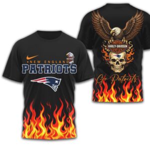 New England Patriots Official NFL Eagle Harley Davidson 3D Shirt New England Patriots Official NFL Eagle Harley Davidson 3D Shirt