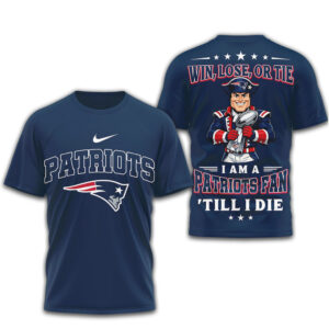 New England Patriots Official NFL Football Fan Till I Die 3D Shirt