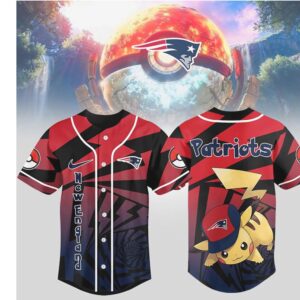 New England Patriots Official NFL Pikachu Jersey Shirt