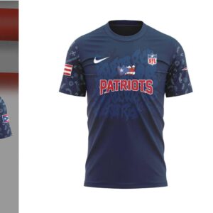 New England Patriots Puerto Rican Heritage NFL Navy Blue Graffiti Style Fan T Shirt