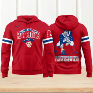 New England Patriots Retro Pat Patriot Throwback Red Game Day Hoodie New England Patriots Retro Pat Patriot Throwback Red Game Day Hoodie