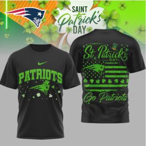 New England Patriots St. Patrick's Day Go Patriots Shamrock T Shirt