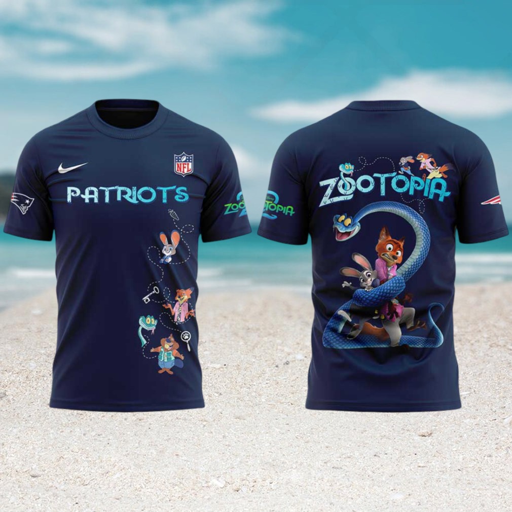 New England Patriots Zootopia Movie Character Crossover Blue NFL Fan T Shirt New England Patriots Zootopia Movie Character Crossover Blue NFL Fan T Shirt