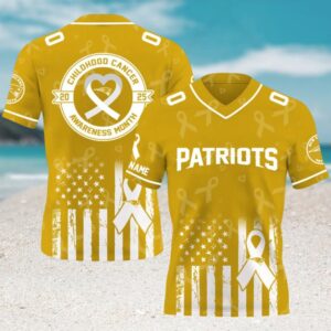 New England Patriots x Childhood Cancer Awareness Month NFL Gameday Jersey New England Patriots x Childhood Cancer Awareness Month NFL Gameday Jersey